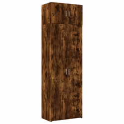 vidaXL Storage Cabinet Hall Side Cabinet Sideboard Grey Sonoma Engineered Wood - smoked oak