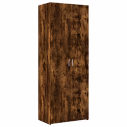 vidaXL Storage Cabinet Hall Side Cabinet Sideboard Grey Sonoma Engineered Wood - smoked oak - Additional view 5