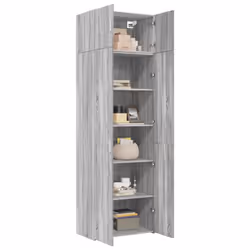 vidaXL Storage Cabinet Hall Side Cabinet Sideboard Grey Sonoma Engineered Wood - grey sonoma