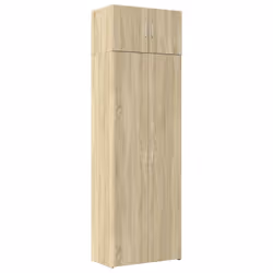 vidaXL Storage Cabinet Hall Side Cabinet Sideboard Smoked Oak Engineered Wood - sonoma oak