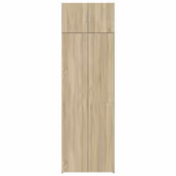 vidaXL Storage Cabinet Hall Side Cabinet Sideboard Smoked Oak Engineered Wood - sonoma oak - Additional view 5