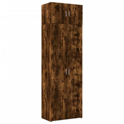 vidaXL Storage Cabinet Hall Side Cabinet Sideboard Smoked Oak Engineered Wood - smoked oak