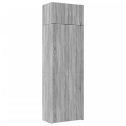 vidaXL Storage Cabinet Hall Side Cabinet Sideboard Smoked Oak Engineered Wood - grey sonoma