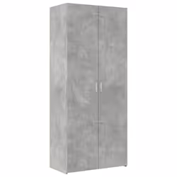 vidaXL Storage Cabinet Hallway Side Cabinet Sideboard White Engineered Wood - concrete grey - Additional view 5