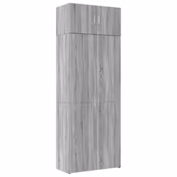 vidaXL Storage Cabinet Hallway Side Cabinet Sideboard White Engineered Wood - grey sonoma