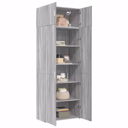 vidaXL Storage Cabinet Hallway Side Cabinet Sideboard White Engineered Wood - grey sonoma
