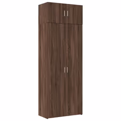 vidaXL Storage Cabinet Hallway Side Cabinet Sideboard White Engineered Wood - brown oak