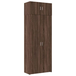 vidaXL Storage Cabinet Hallway Side Cabinet Sideboard White Engineered Wood - brown oak
