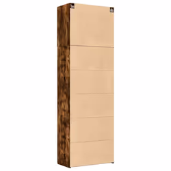 vidaXL Highboard Sideboard Cabinet Storage Cupboard Black Engineered Wood - smoked oak - Additional view 7