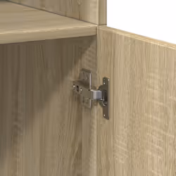 vidaXL Highboard Sideboard Cabinet Storage Cupboard White Engineered Wood - sonoma oak - Additional view 6