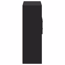 vidaXL Highboard Sideboard Side Cabinet Cupboard Grey Sonoma Engineered Wood - black - Additional view 4