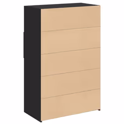 vidaXL Highboard Sideboard Side Cabinet Cupboard Grey Sonoma Engineered Wood - black - Additional view 5