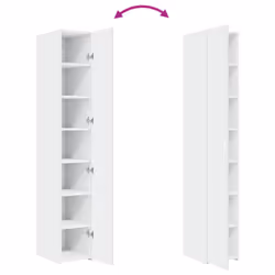 vidaXL Highboard Sideboard Cabinet Storage Cupboard White Engineered Wood - white - Additional view 6