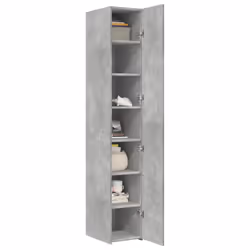 vidaXL Highboard Sideboard Cabinet Storage Cupboard White Engineered Wood - concrete grey - Additional view 2
