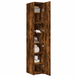 vidaXL Highboard Sideboard Cabinet Storage Cupboard White Engineered Wood - smoked oak - Additional view 2