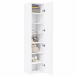 vidaXL Highboard Sideboard Side Cabinet Cupboard Concrete Grey Engineered Wood - white - Additional view 2