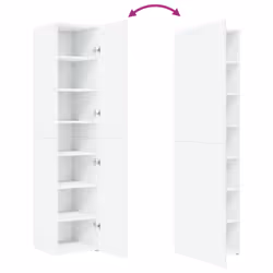 vidaXL Highboard Sideboard Side Cabinet Cupboard Concrete Grey Engineered Wood - white - Additional view 6