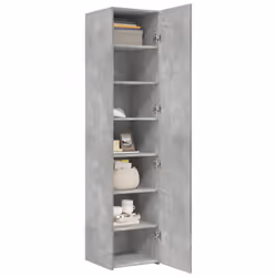 vidaXL Highboard Sideboard Side Cabinet Cupboard Concrete Grey Engineered Wood - concrete grey