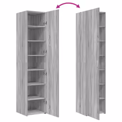 vidaXL Highboard Sideboard Side Cabinet Cupboard Concrete Grey Engineered Wood - grey sonoma - Additional view 6