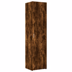 vidaXL Highboard Sideboard Side Cabinet Cupboard Concrete Grey Engineered Wood - smoked oak