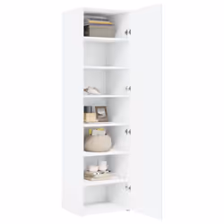 vidaXL Highboard Sideboard Side Cabinet Cupboard Concrete Grey Engineered Wood - white