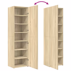 vidaXL Highboard Sideboard Side Cabinet Cupboard Concrete Grey Engineered Wood - sonoma oak - Additional view 6