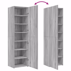 vidaXL Highboard Sideboard Side Cabinet Cupboard Concrete Grey Engineered Wood - grey sonoma - Additional view 6