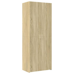 vidaXL Highboard Sideboard Cabinet Storage Cupboard Black Engineered Wood - sonoma oak