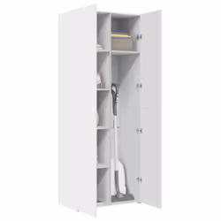 vidaXL Highboard Sideboard Cabinet Storage Cupboard Black Engineered Wood - white - Additional view 2