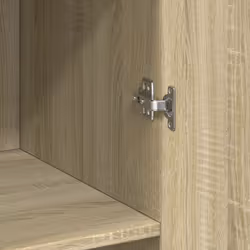 vidaXL Highboard Sideboard Cabinet Storage Cupboard Black Engineered Wood - sonoma oak - Additional view 6