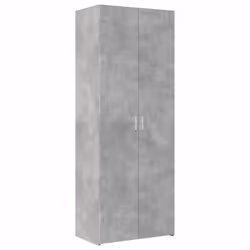 vidaXL Highboard Sideboard Cabinet Storage Cupboard Black Engineered Wood - concrete grey