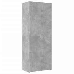 vidaXL Highboard Sideboard Cabinet Storage Cupboard Black Engineered Wood - concrete grey