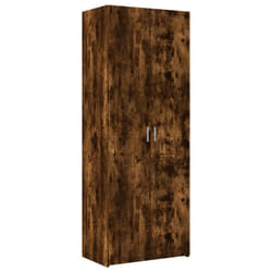 vidaXL Highboard Sideboard Cabinet Storage Cupboard Black Engineered Wood - smoked oak