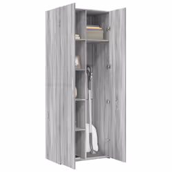 vidaXL Highboard Sideboard Cabinet Storage Cupboard Black Engineered Wood - grey sonoma - Additional view 2