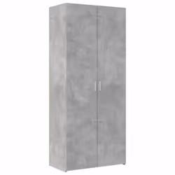 vidaXL Highboard Sideboard Cabinet Storage Cupboard Black Engineered Wood - concrete grey