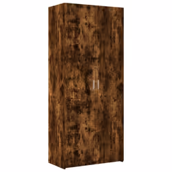 vidaXL Highboard Sideboard Cabinet Storage Cupboard Black Engineered Wood - smoked oak