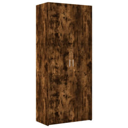 vidaXL Highboard Sideboard Cabinet Storage Cupboard Black Engineered Wood - smoked oak