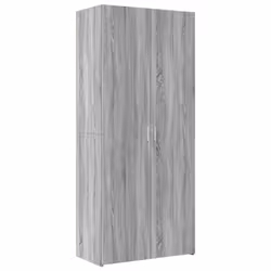 vidaXL Highboard Sideboard Cabinet Storage Cupboard Black Engineered Wood - grey sonoma