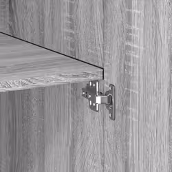 vidaXL Highboard Sideboard Cabinet Storage Cupboard Black Engineered Wood - grey sonoma - Additional view 6