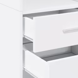 vidaXL Highboard Sideboard Cabinet Storage Cupboard Black Engineered Wood - white - Additional view 6