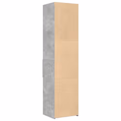 vidaXL Highboard Sideboard Cabinet Storage Cupboard Black Engineered Wood - concrete grey - Additional view 5