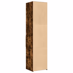 vidaXL Highboard Sideboard Cabinet Storage Cupboard Black Engineered Wood - smoked oak - Additional view 5