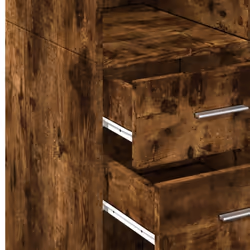 vidaXL Highboard Sideboard Cabinet Storage Cupboard Brown Oak Engineered Wood - smoked oak - Additional view 6
