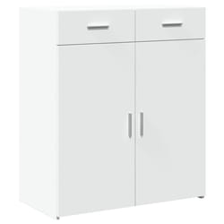 vidaXL Sideboard Storage Cupboard Cabinet Highboard Brown Oak Engineered Wood - white