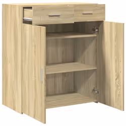 vidaXL Sideboard Storage Cupboard Cabinet Highboard Brown Oak Engineered Wood - sonoma oak - Additional view 6
