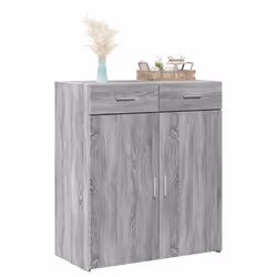 vidaXL Sideboard Storage Cupboard Cabinet Highboard Brown Oak Engineered Wood - grey sonoma - Additional view 2