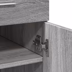 vidaXL Sideboard Storage Cupboard Cabinet Highboard Brown Oak Engineered Wood - grey sonoma - Additional view 7