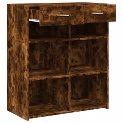 vidaXL Sideboard Storage Cupboard Cabinet Highboard Brown Oak Engineered Wood - smoked oak - Additional view 6