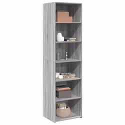 vidaXL Highboard Sideboard Side Cabinet Cupboard Concrete Grey Engineered Wood - grey sonoma - Additional view 2