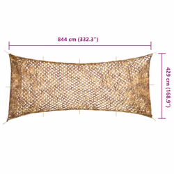 vidaXL Camouflage Net with Storage Bag Camping Camo Net Hunting Sunshade Sand - 844 x 429 cm